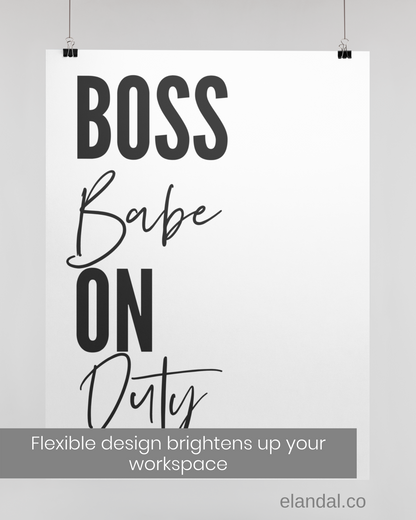 Arte de pared imprimible Boss Babe On Duty