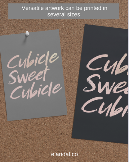 Cubículo imprimible Arte de pared con cubículos dulces