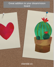 Load image into Gallery viewer, Printable Cactus Wall Art | Boho Home Office Decor for Cacti Lovers | Succulent Art Gift | Set of Three A4 Letter and Poster Sizes Included