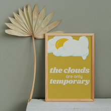 Load image into Gallery viewer, Clouds Don&#39;t Last Retro Themed Framed Art Print