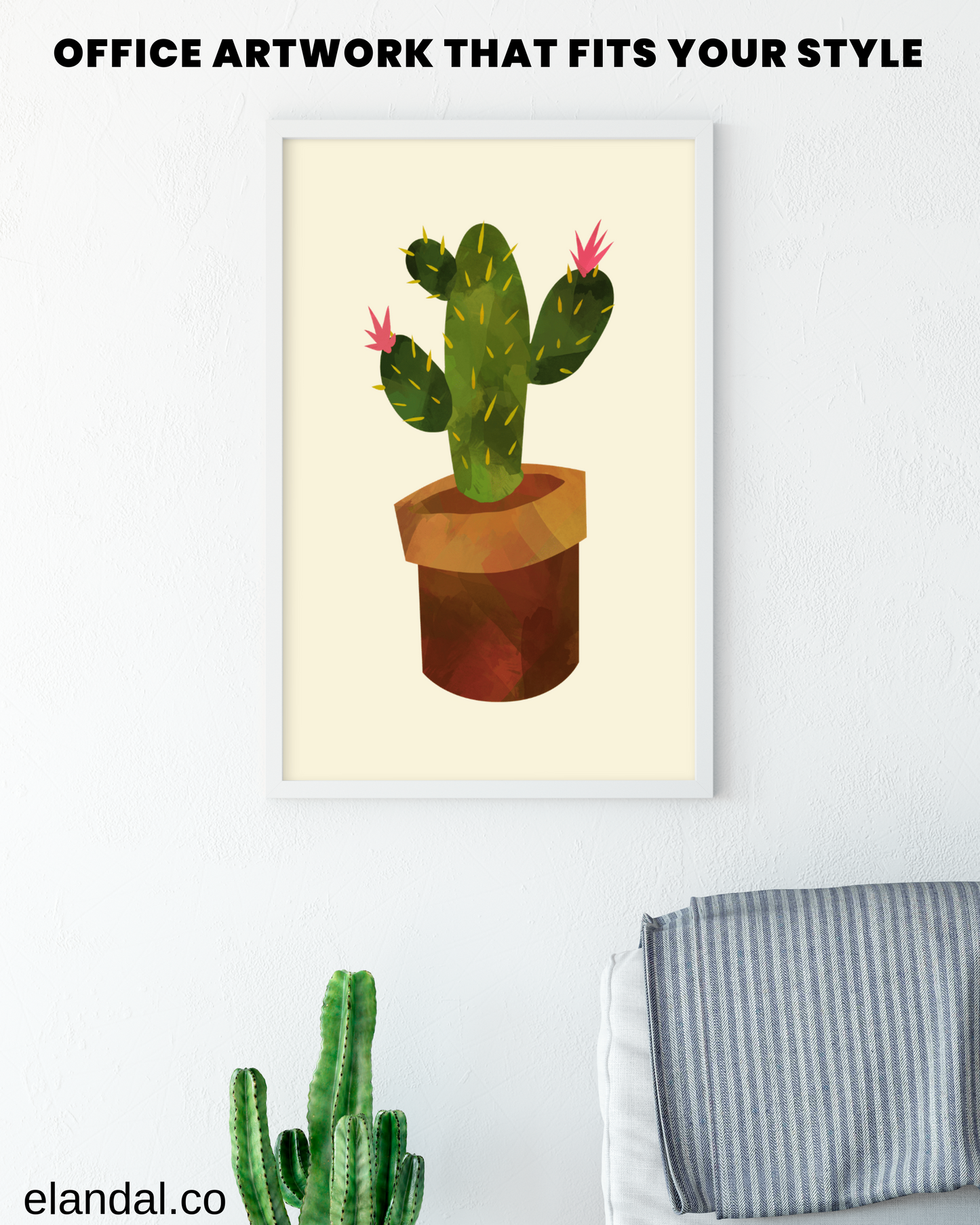 Printable Cactus Wall Art Boho Home Office Decor for Cacti Lovers