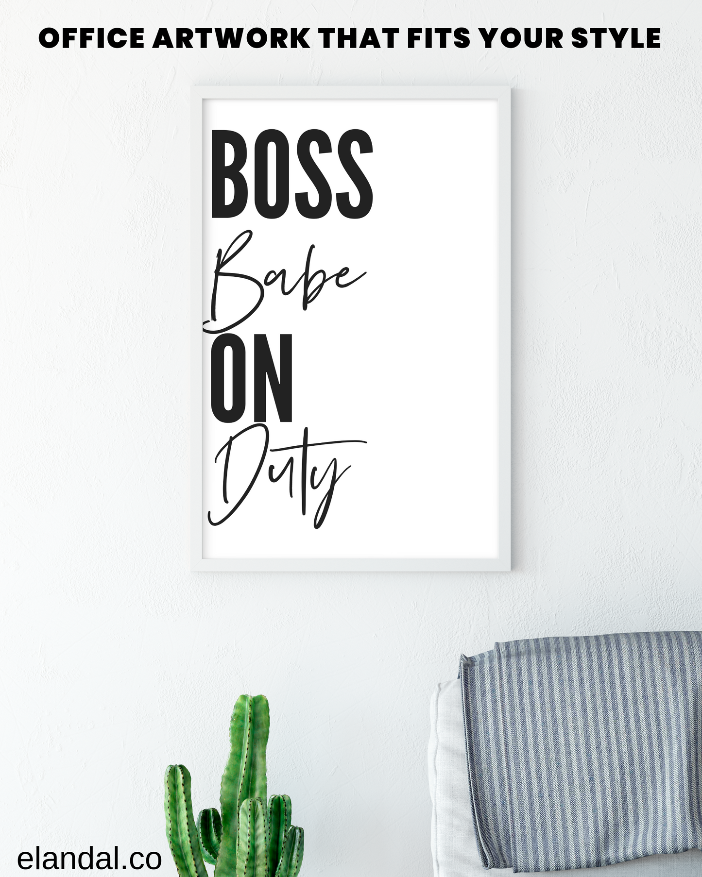 Arte de pared imprimible Boss Babe On Duty