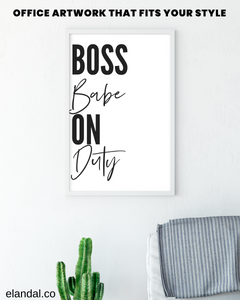 Boss Babe On Duty: Free Printable Poster