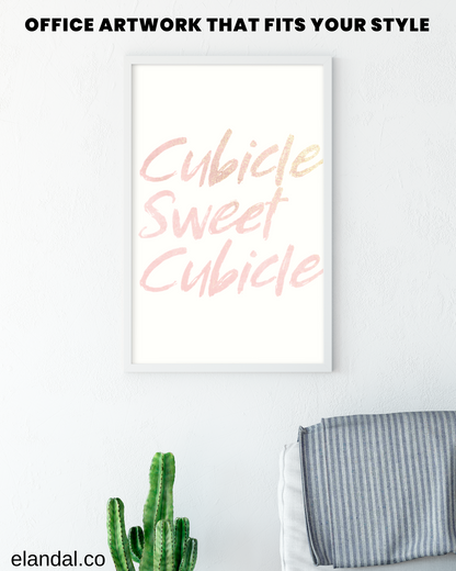 Cubículo imprimible Arte de pared con cubículos dulces