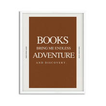 Load image into Gallery viewer, Books Are An Adventure Framed Poster for Book Lovers