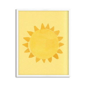 Bright Life - Sun Minimalist Boho Print Framed Art Print