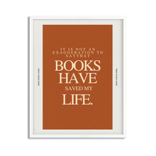 Load image into Gallery viewer, Books Saved My Life Inspirational Framed Art Print