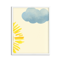 Load image into Gallery viewer, Sun Beyond the Clouds Boho Minimal Framed Art Print