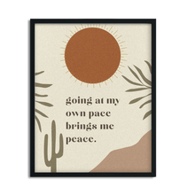 Load image into Gallery viewer, Go At Own Pace Inspirational Framed Poster
