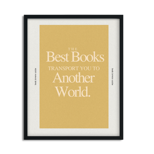 Another World for Book Lovers Framed Art Poster