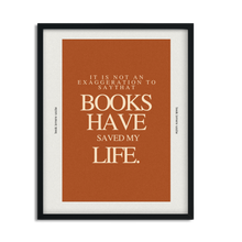Load image into Gallery viewer, Books Saved My Life Inspirational Framed Art Print