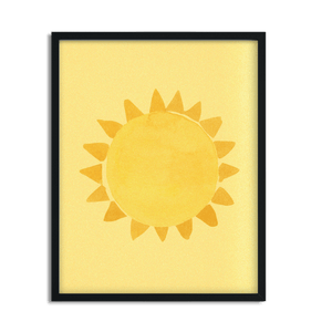 Bright Life - Sun Minimalist Boho Print Framed Art Print