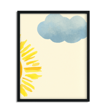 Load image into Gallery viewer, Sun Beyond the Clouds Boho Minimal Framed Art Print