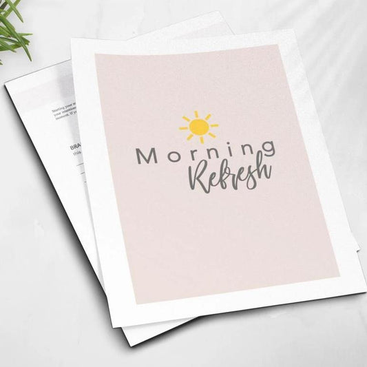 Morning Refresh Sheet: Self-Care Daily Gratitude Journal Insert