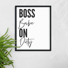 Load image into Gallery viewer, Boss Babe On Duty: Free Printable Poster