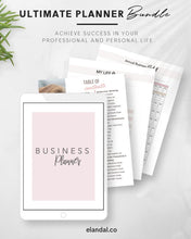 Load image into Gallery viewer, Ultimate Printable Planner Bundle - 205+ Pages of Business, Productivity, Budget, Finance, Habit, Goal and Habit Tracking Tools