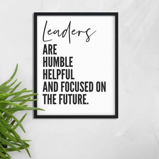 Decoración de pared imprimible con cita de liderazgo | Póster con cita inspiradora para la oficina | Regalo inspirador para el jefe | Póster para descargar en formato digital