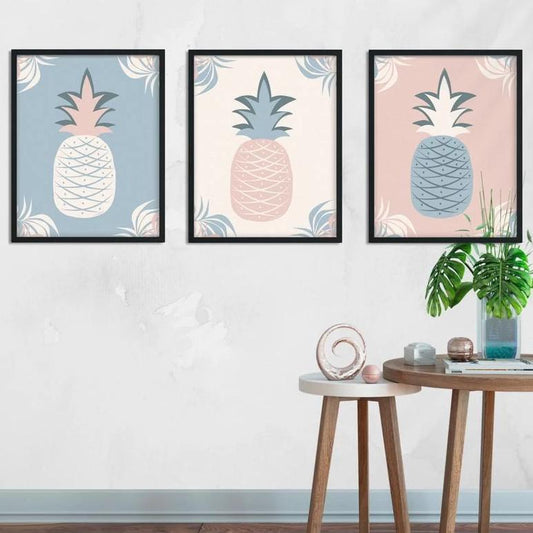 Decoración de piña rosa: arte de pared imprimible para la oficina y el hogar | Póster de arte tropical digital | Arte para cubículos | Decoración con impresiones modernas | Decoración de verano