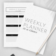 Load image into Gallery viewer, Printable Undated Weekly Planner – Minimal Work Week Schedule