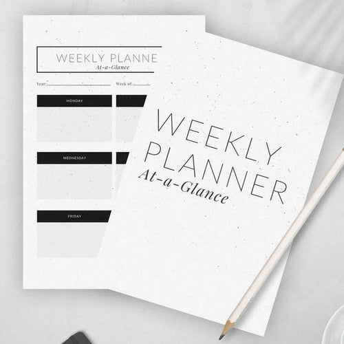 Printable Undated Weekly Planner – Minimal Work Week Schedule