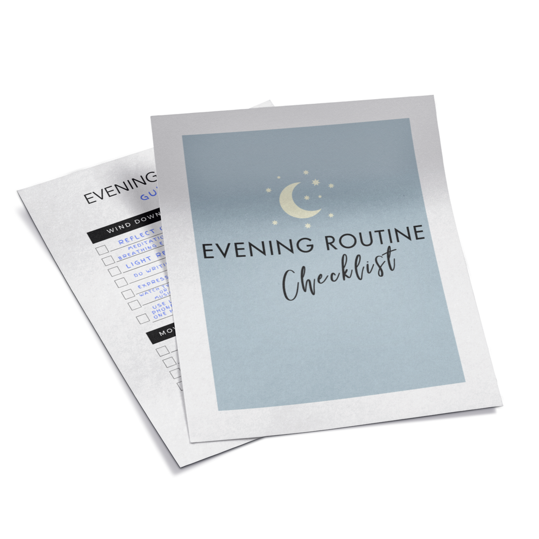 Evening Routine Checklist, Bedtime Printable