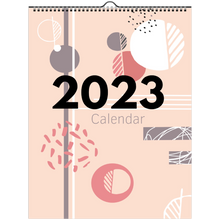 Load image into Gallery viewer, 2023 Pink Abstract Vertical Print Wall Calendar