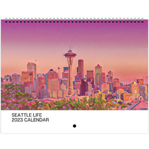 2023 Seattle Life Illustrated Wall Calendar