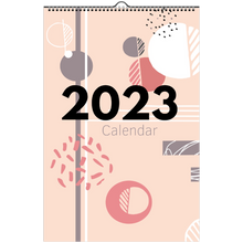 Load image into Gallery viewer, 2023 Pink Abstract Vertical Print Wall Calendar