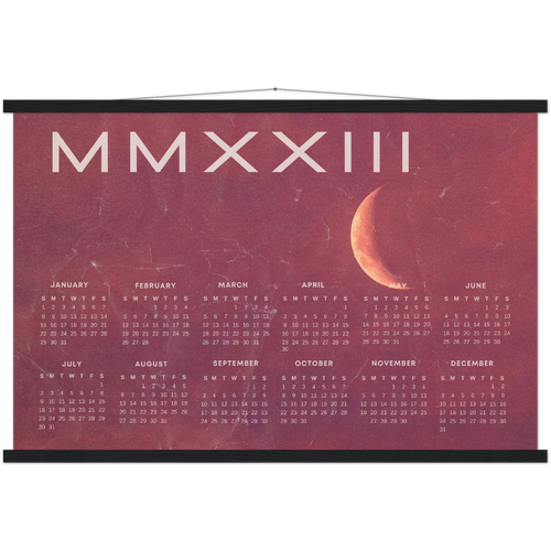 2023 Pink Moon MMXXIII Poster Calendar with Hangers