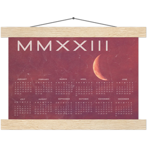 2023 Pink Moon MMXXIII Poster Calendar with Hangers