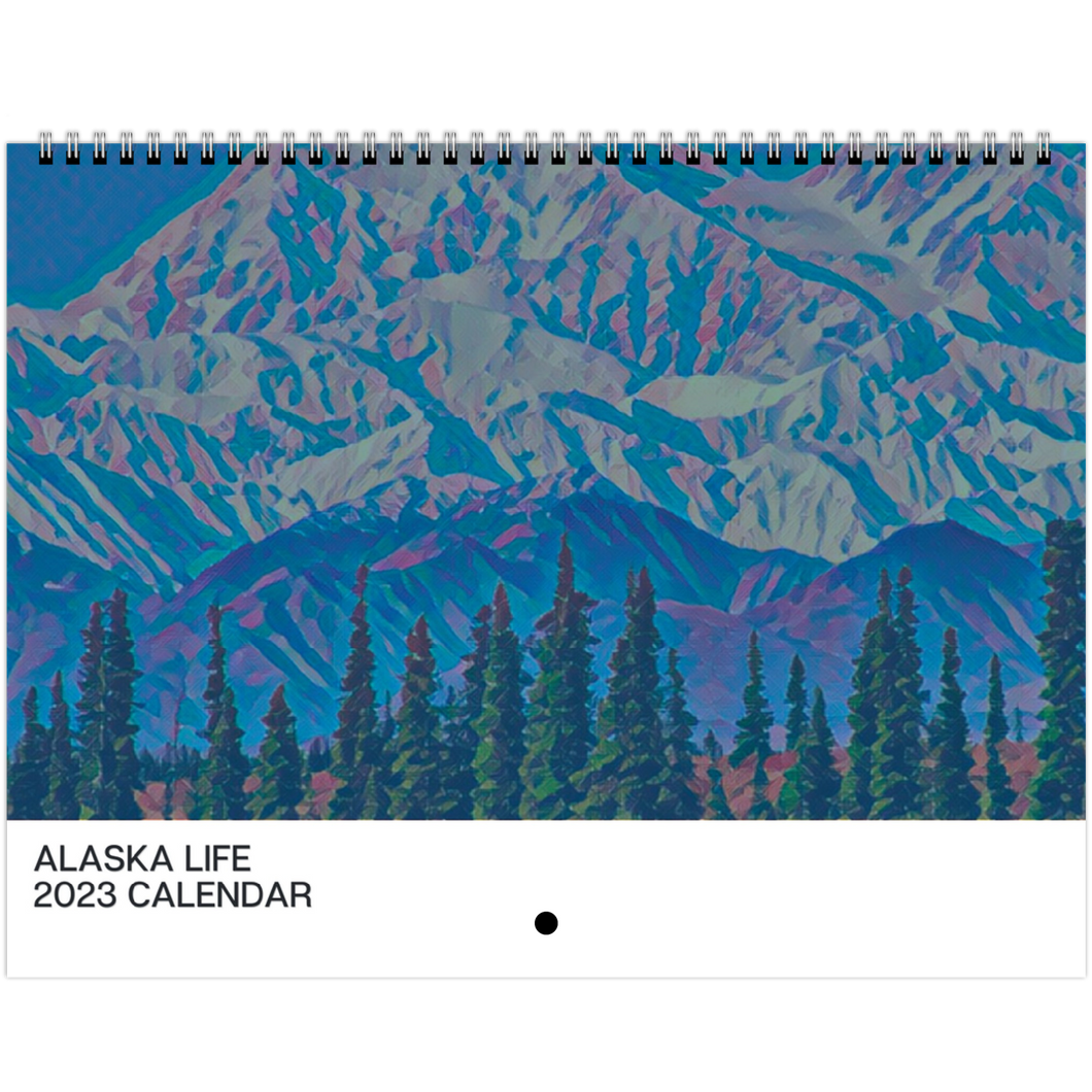 2023 Alaska Illustrated Print Wall Calendar