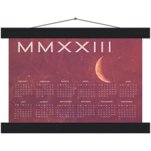Load image into Gallery viewer, 2023 Pink Moon MMXXIII Poster Calendar with Hangers