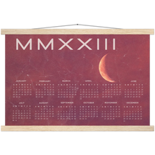 Load image into Gallery viewer, 2023 Pink Moon MMXXIII Poster Calendar with Hangers