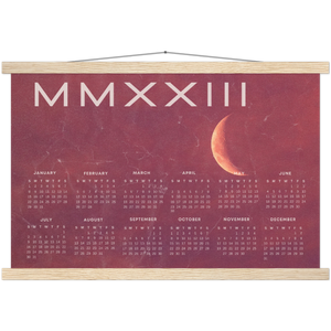 2023 Pink Moon MMXXIII Poster Calendar with Hangers