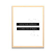 Load image into Gallery viewer, Books Contain Magic Inspirational Framed Poster
